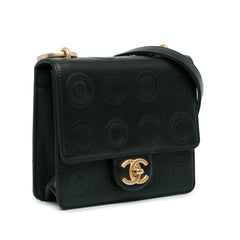 Mini Square Coco Embossed Calfskin Flap