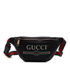 Small Grained Calfskin Logo Belt Bag