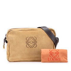 Anagram Suede Crossbody