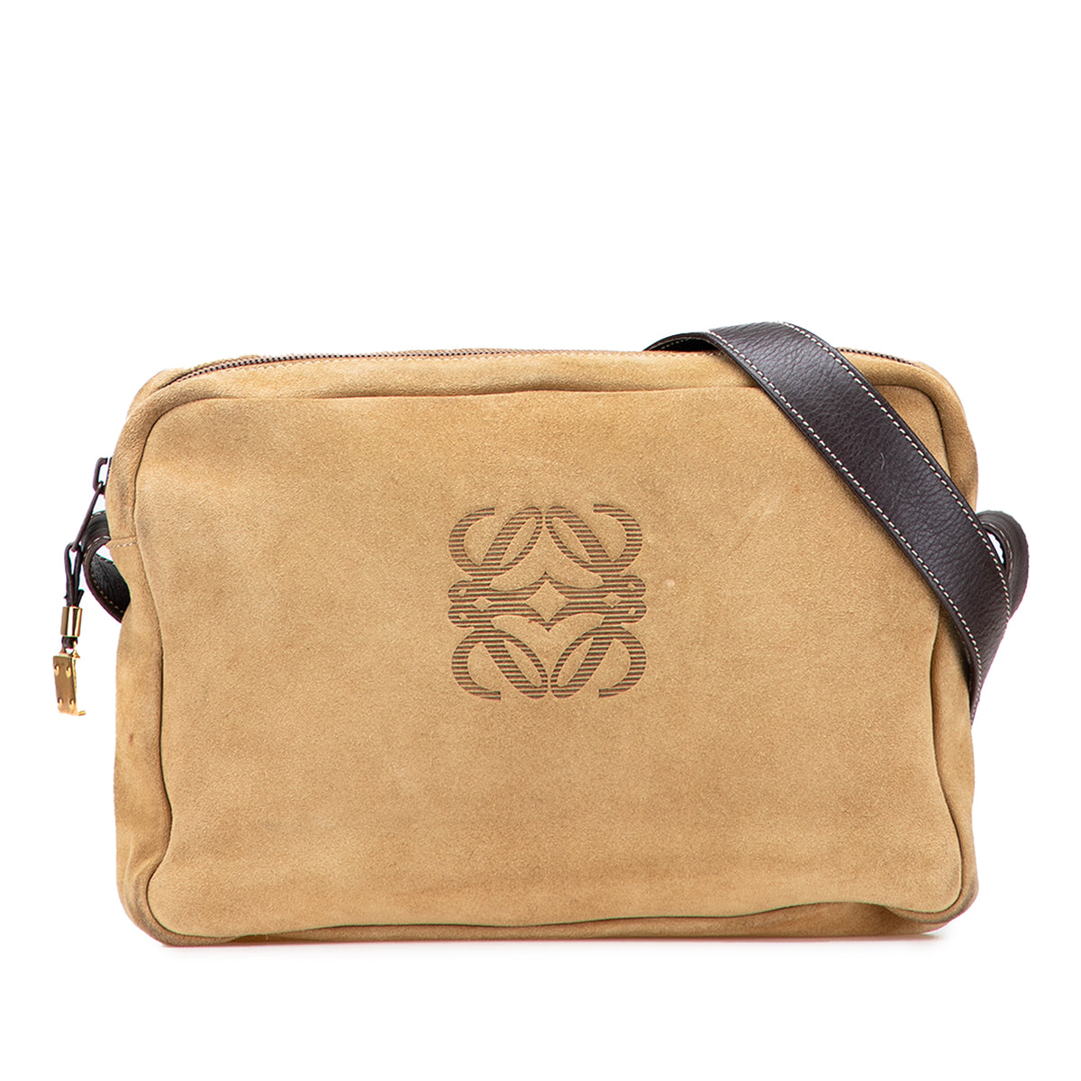 Anagram Suede Crossbody