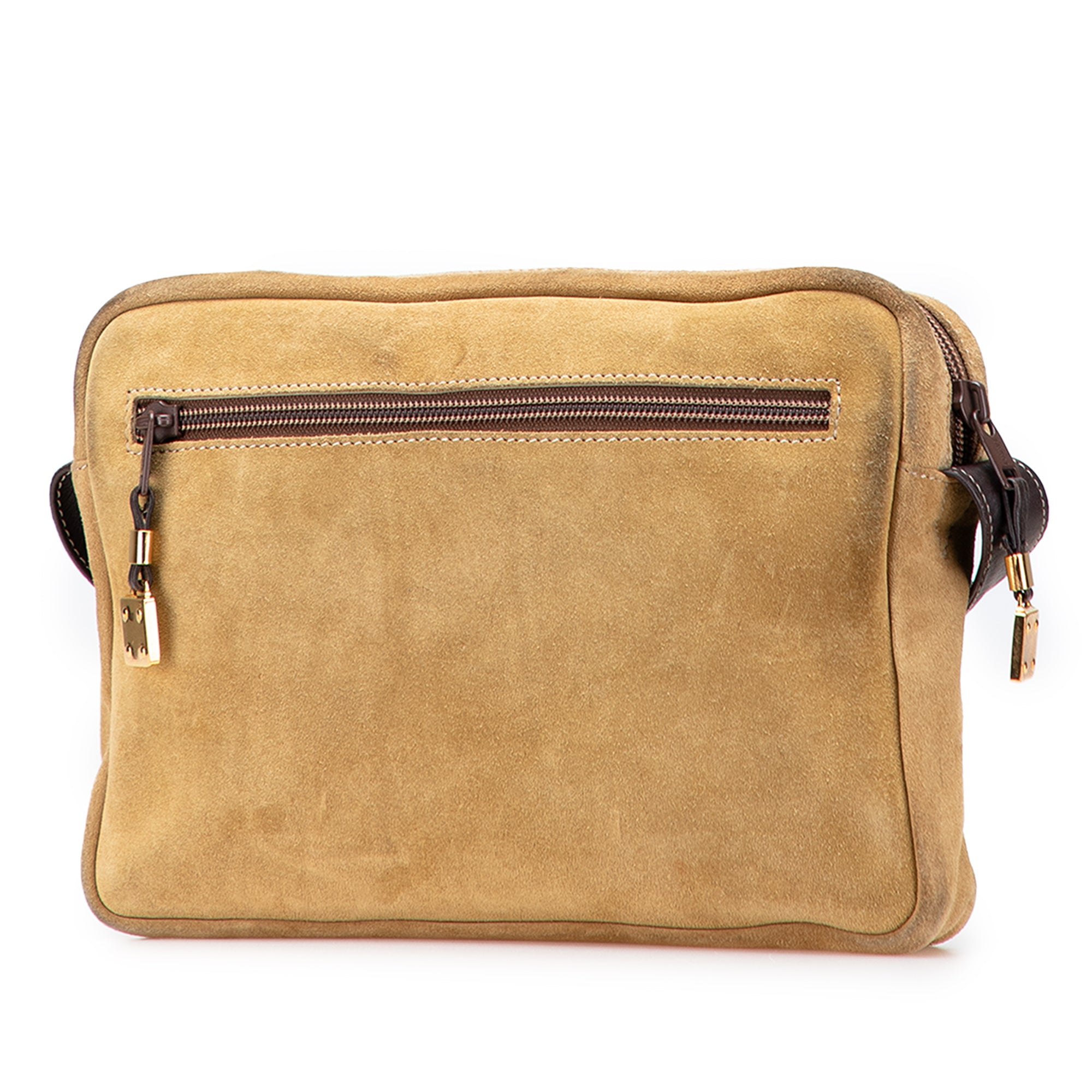 Anagram Suede Crossbody