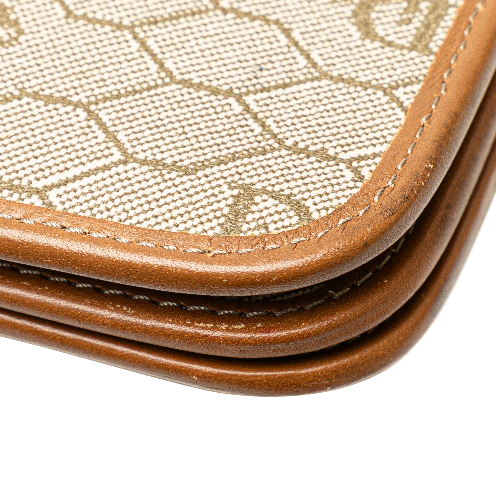 Honeycomb Coated Canvas Chain Shoulder Bag