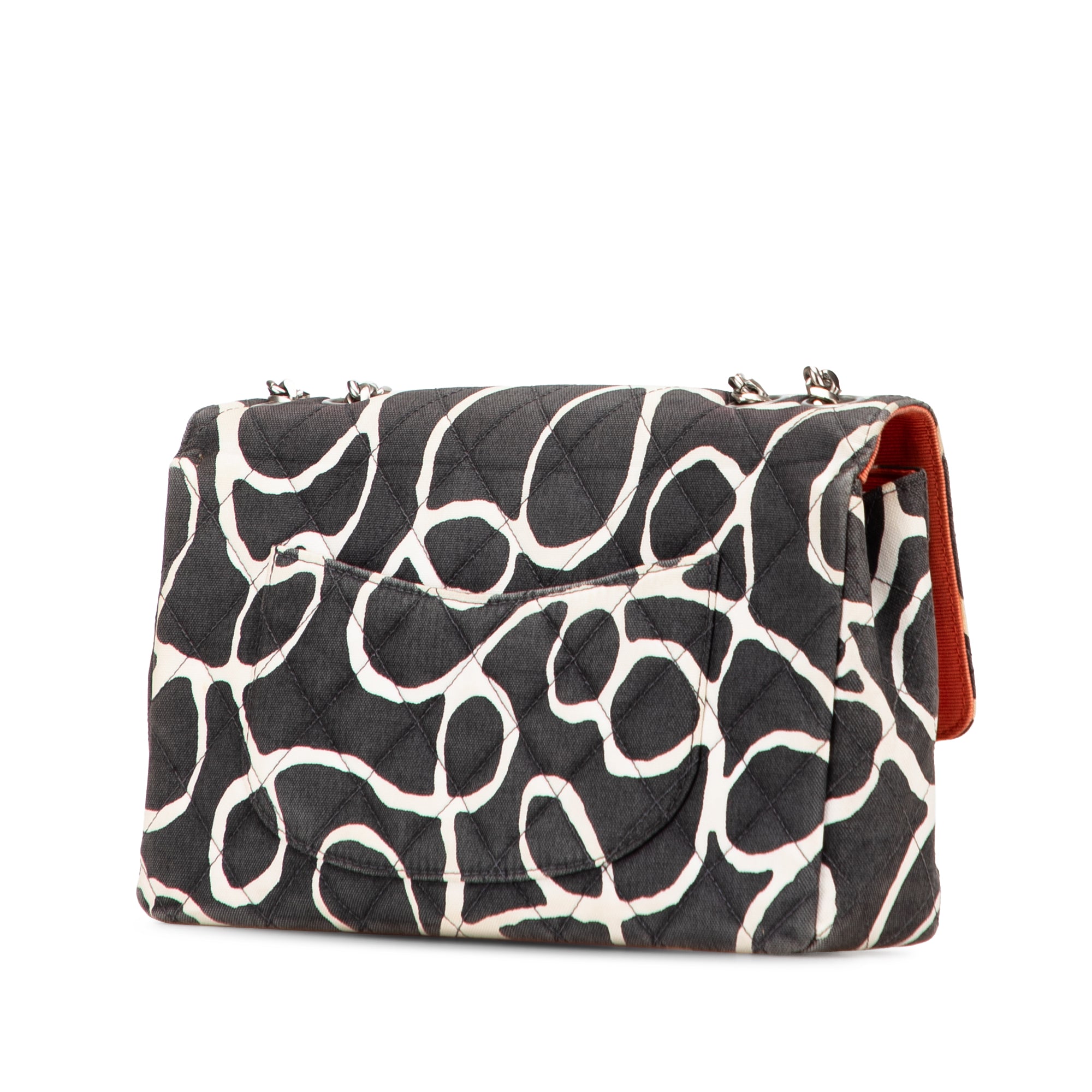 Medium CC Quilted Printed Canvas Single Flap