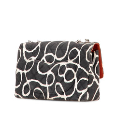 Medium CC Quilted Printed Canvas Single Flap