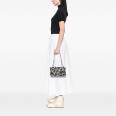 Medium CC Quilted Printed Canvas Single Flap