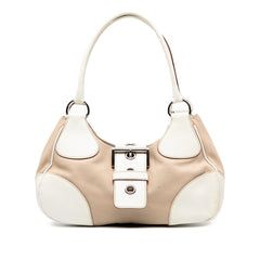 Cinghiale Trimmed Canvas Canapa Moon Shoulder Bag