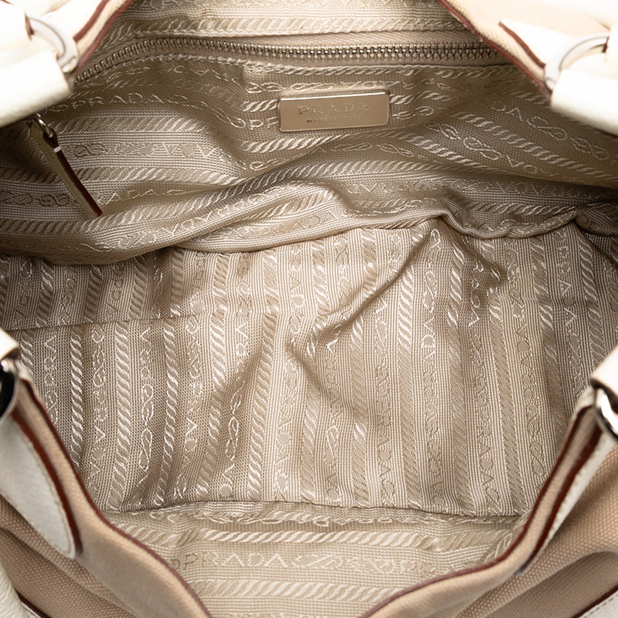 Cinghiale Trimmed Canvas Canapa Moon Shoulder Bag