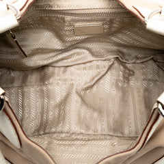 Cinghiale Trimmed Canvas Canapa Moon Shoulder Bag