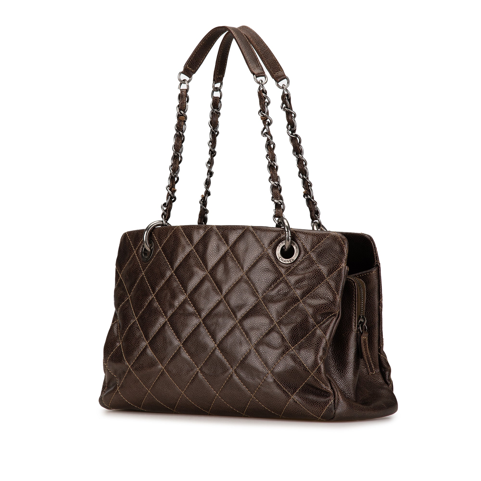 Small Quilted Caviar Chic Tote