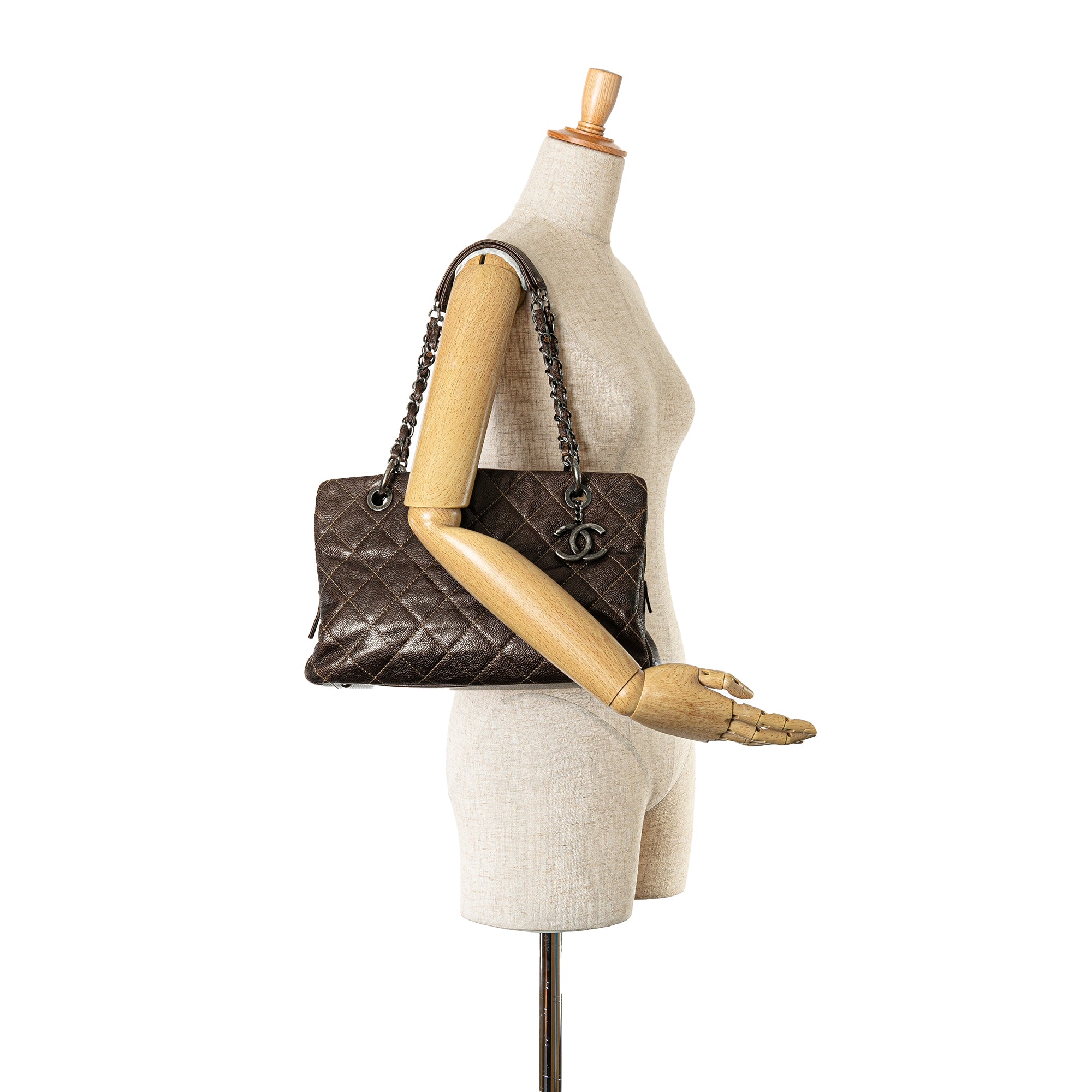 Small Quilted Caviar Chic Tote