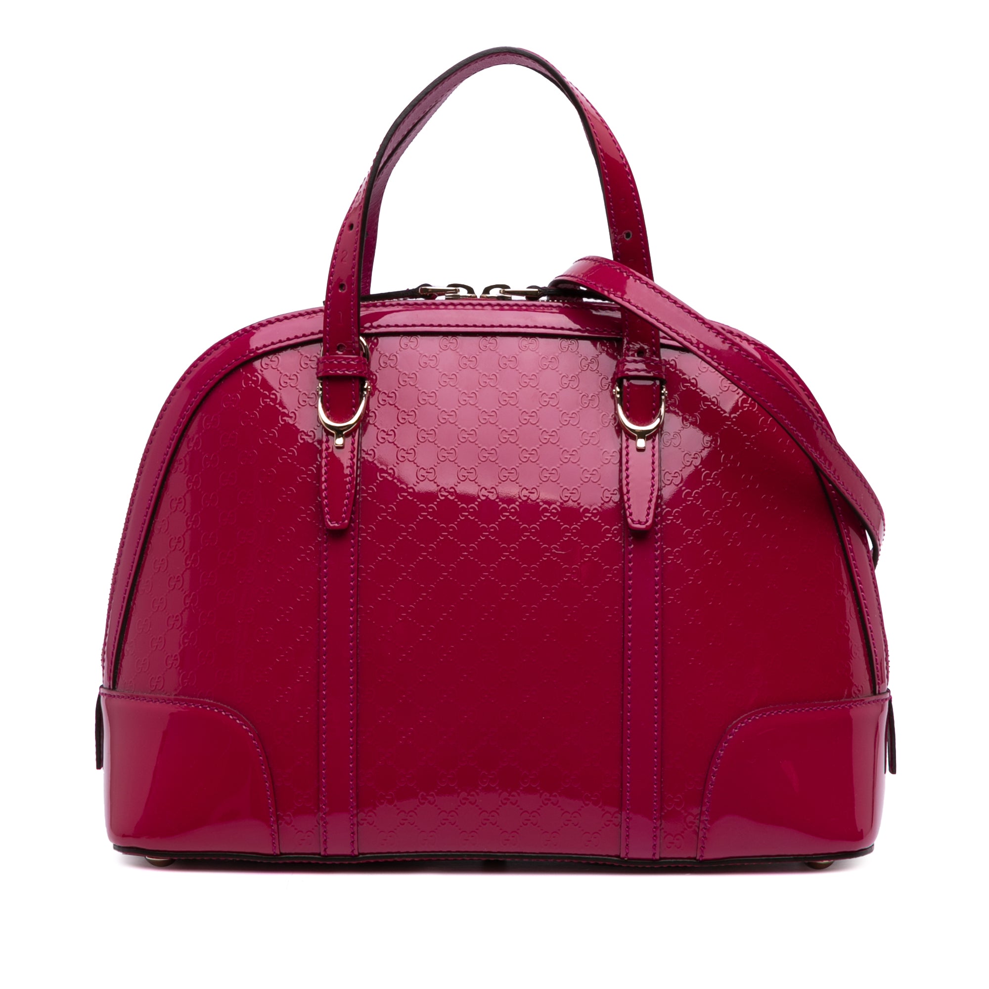 Medium Microguccissima Patent Nice Dome Satchel