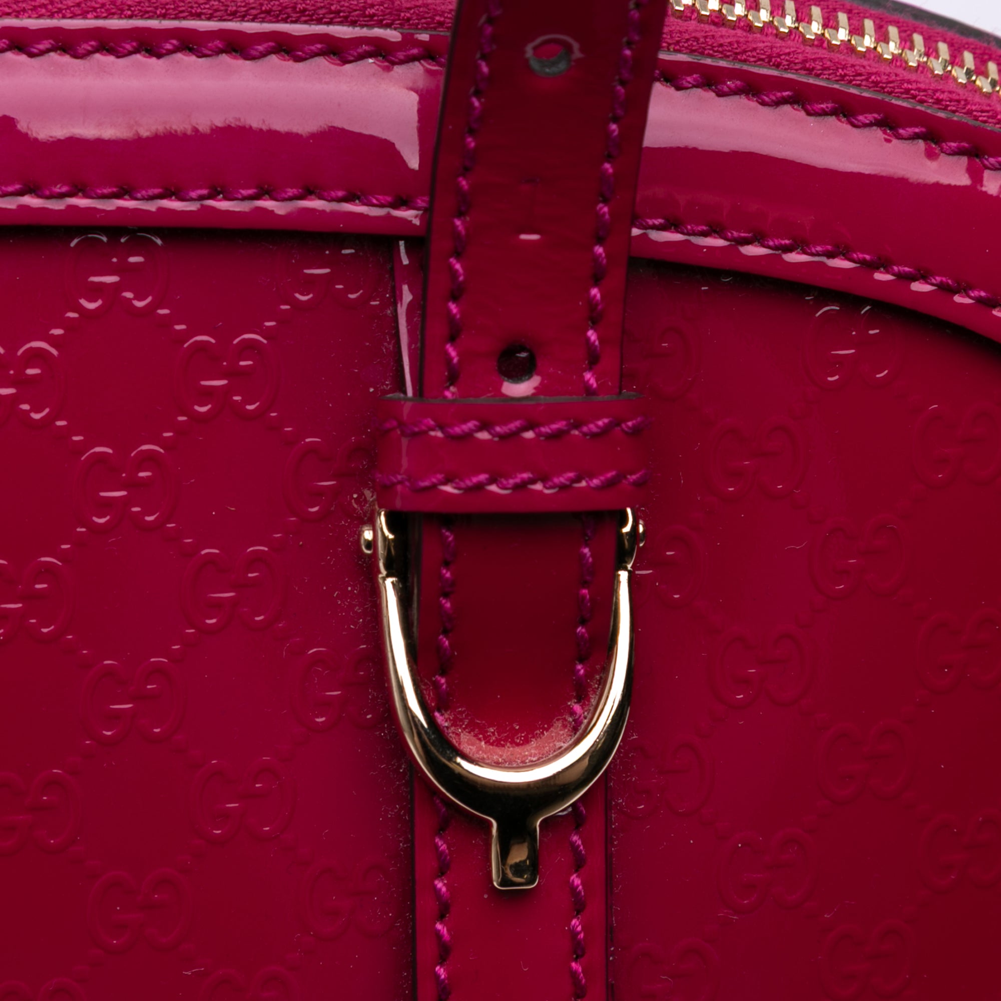 Medium Microguccissima Patent Nice Dome Satchel