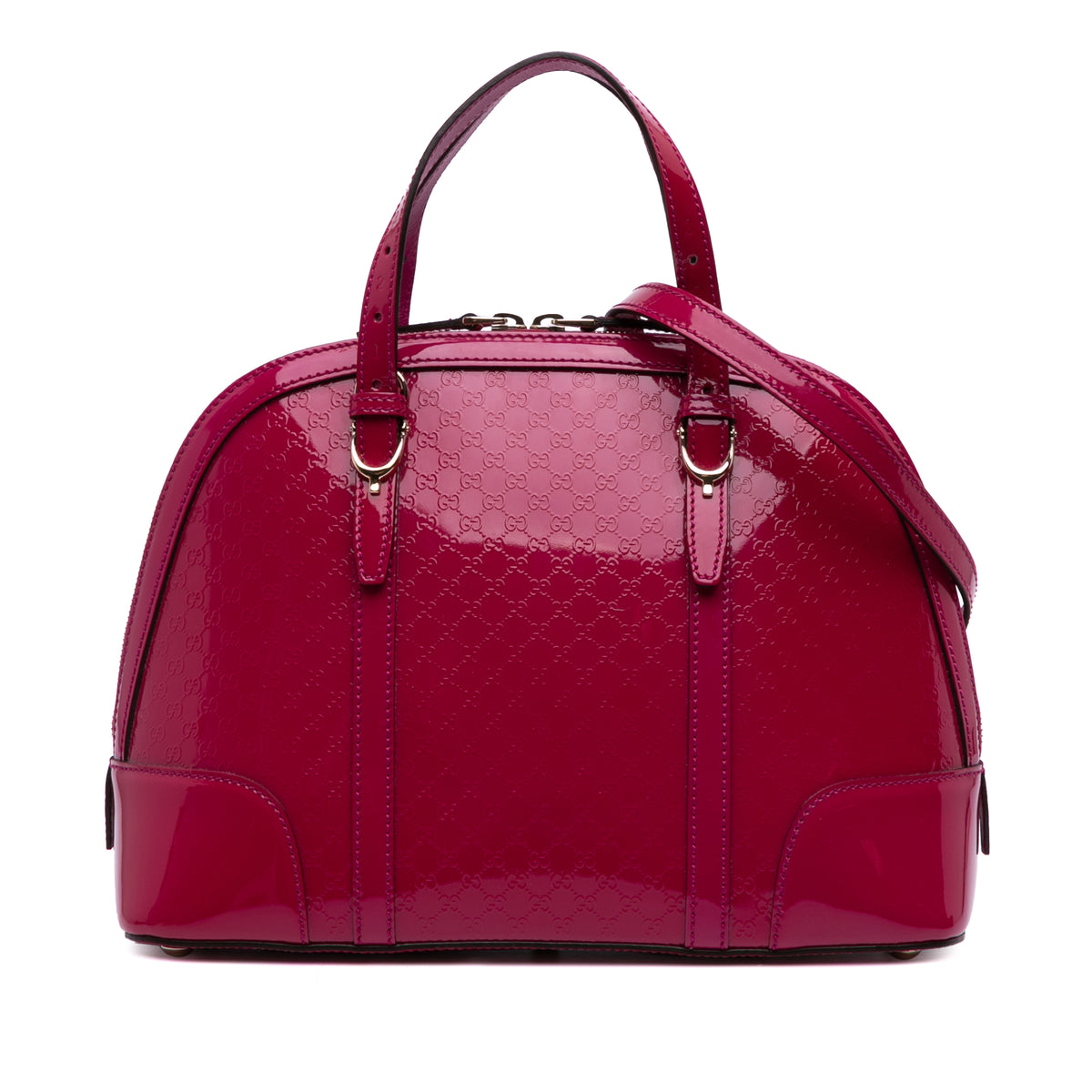 Medium Microguccissima Patent Nice Dome Satchel