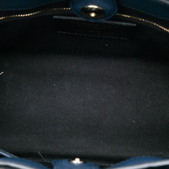 Small Grainy Calfskin and House Check Banner Satchel