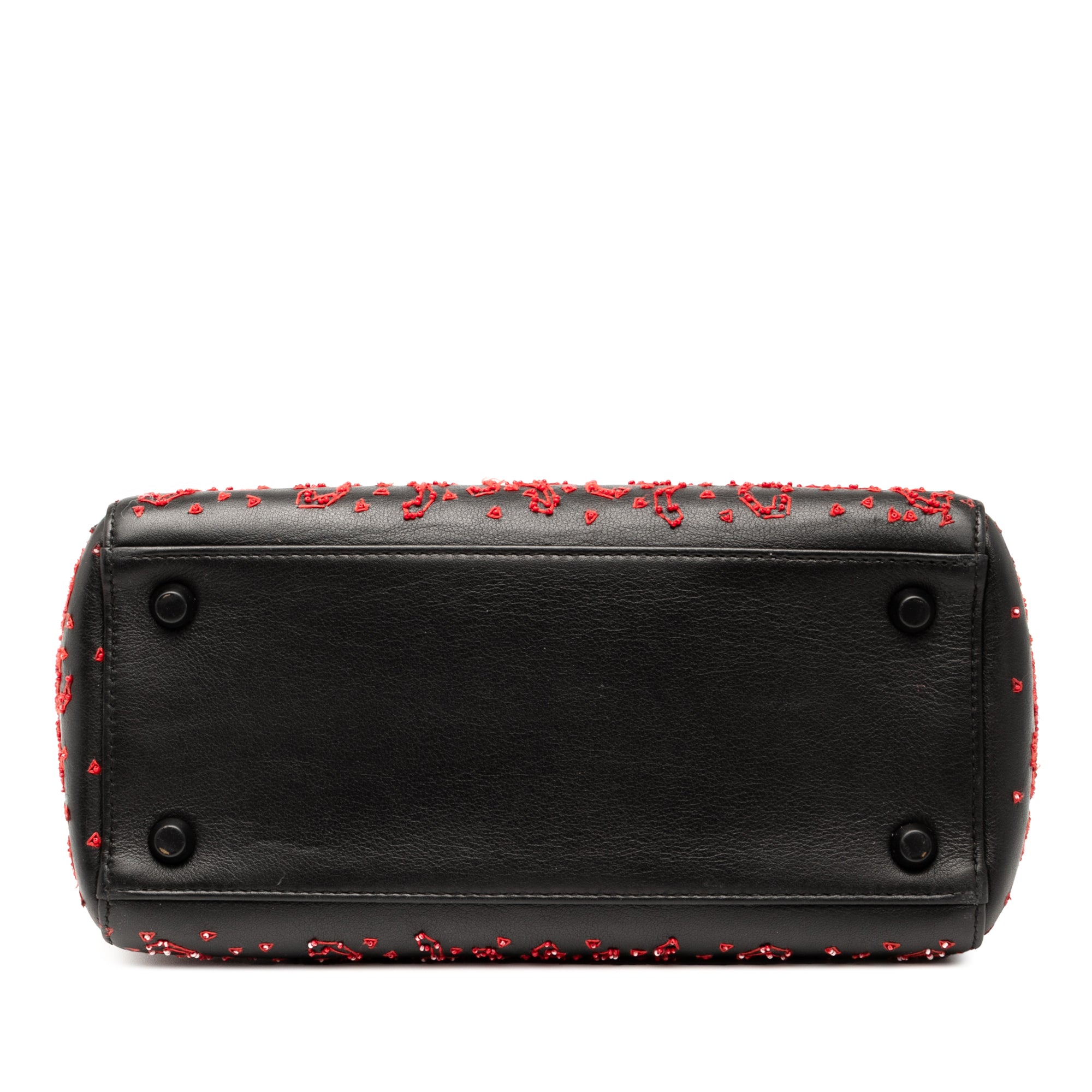 Medium Smooth Calfskin Embroidered Heart Playing Cards Lady Dior