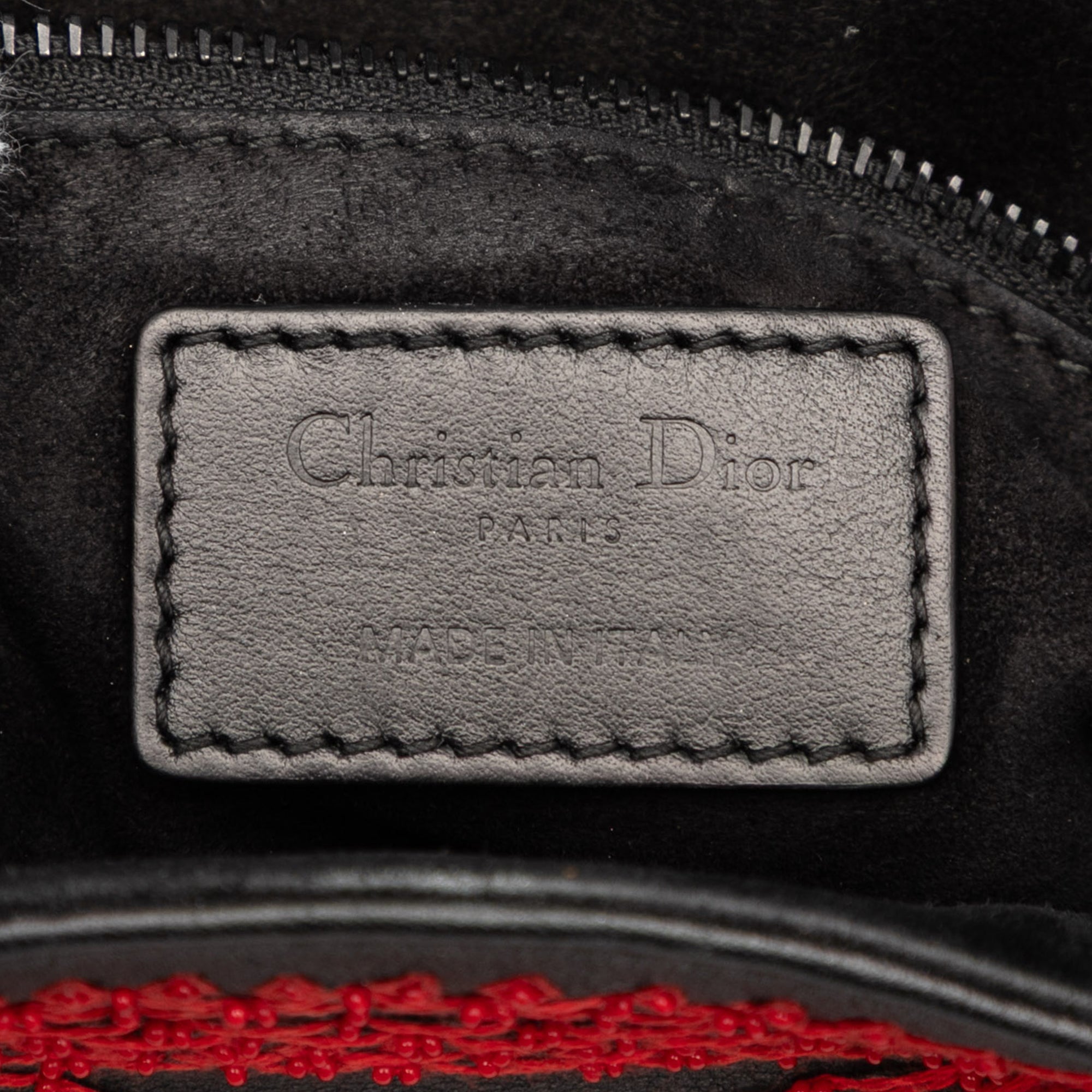 Medium Smooth Calfskin Embroidered Heart Playing Cards Lady Dior