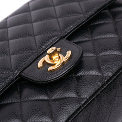Medium Classic Caviar Double Flap