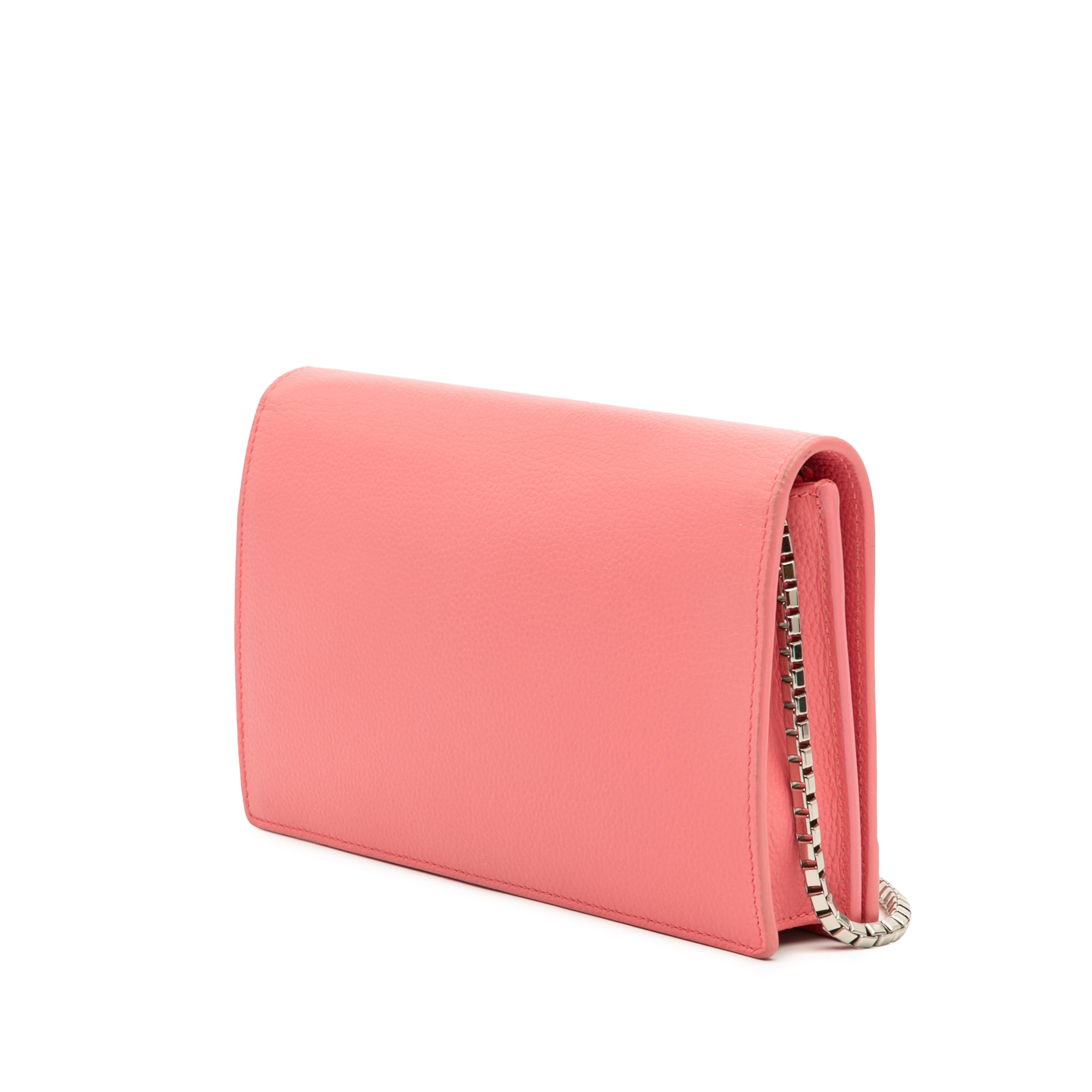 Grained Calfskin Motocross Classic Wallet on Chain