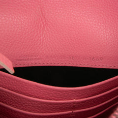 Grained Calfskin Motocross Classic Wallet on Chain