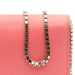 Grained Calfskin Motocross Classic Wallet on Chain