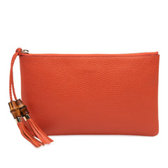 Calfskin Bamboo Clutch