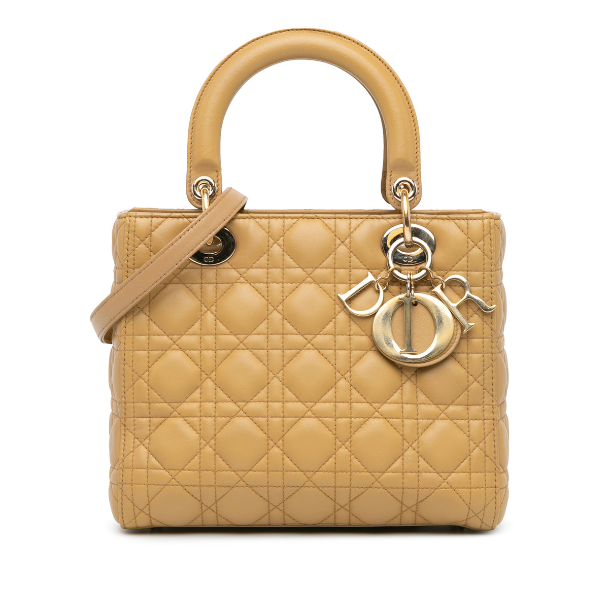 Medium Lambskin Cannage Lady Dior