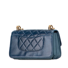 Small Quilted Calfskin Straight Lined Flap
