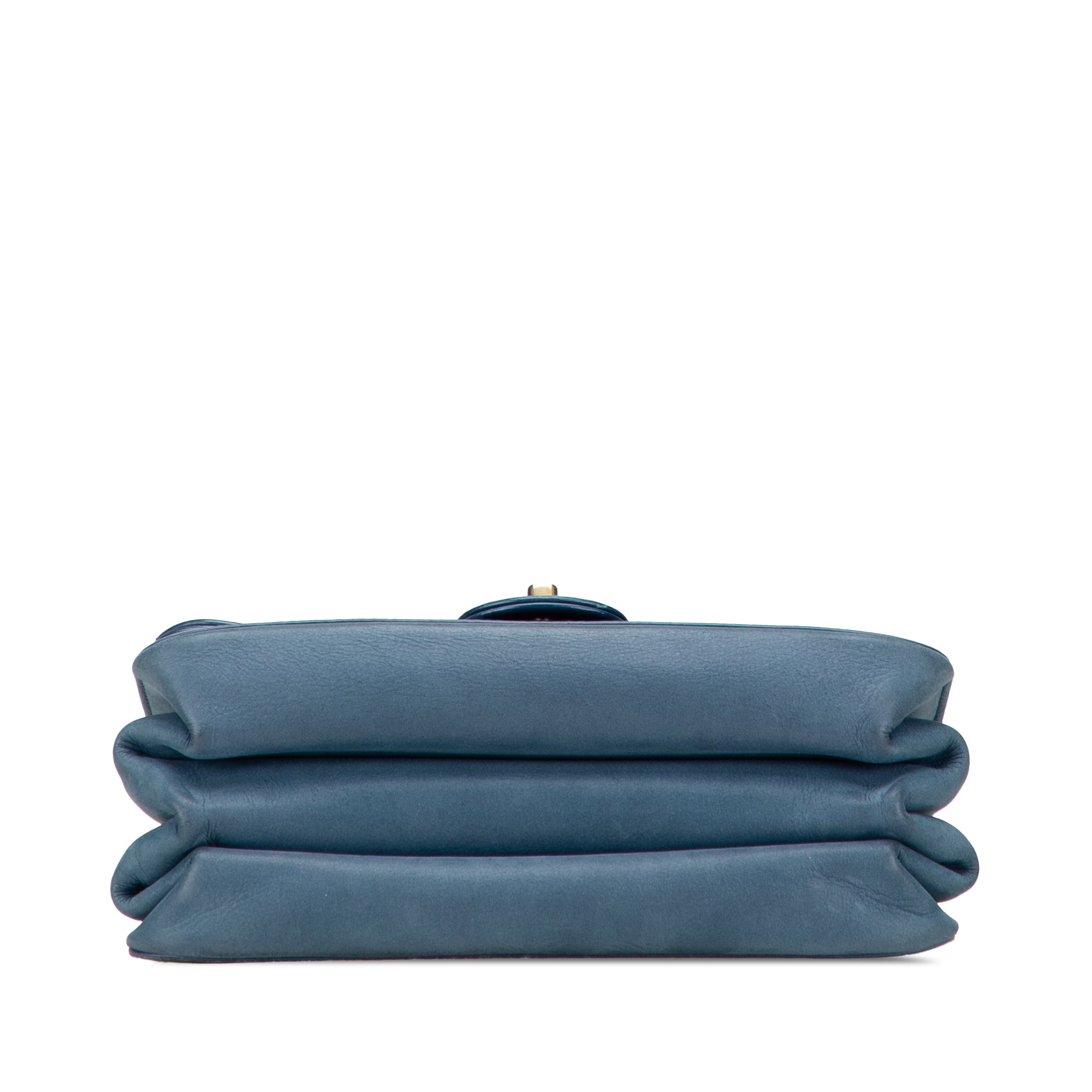 Small Quilted Calfskin Straight Lined Flap