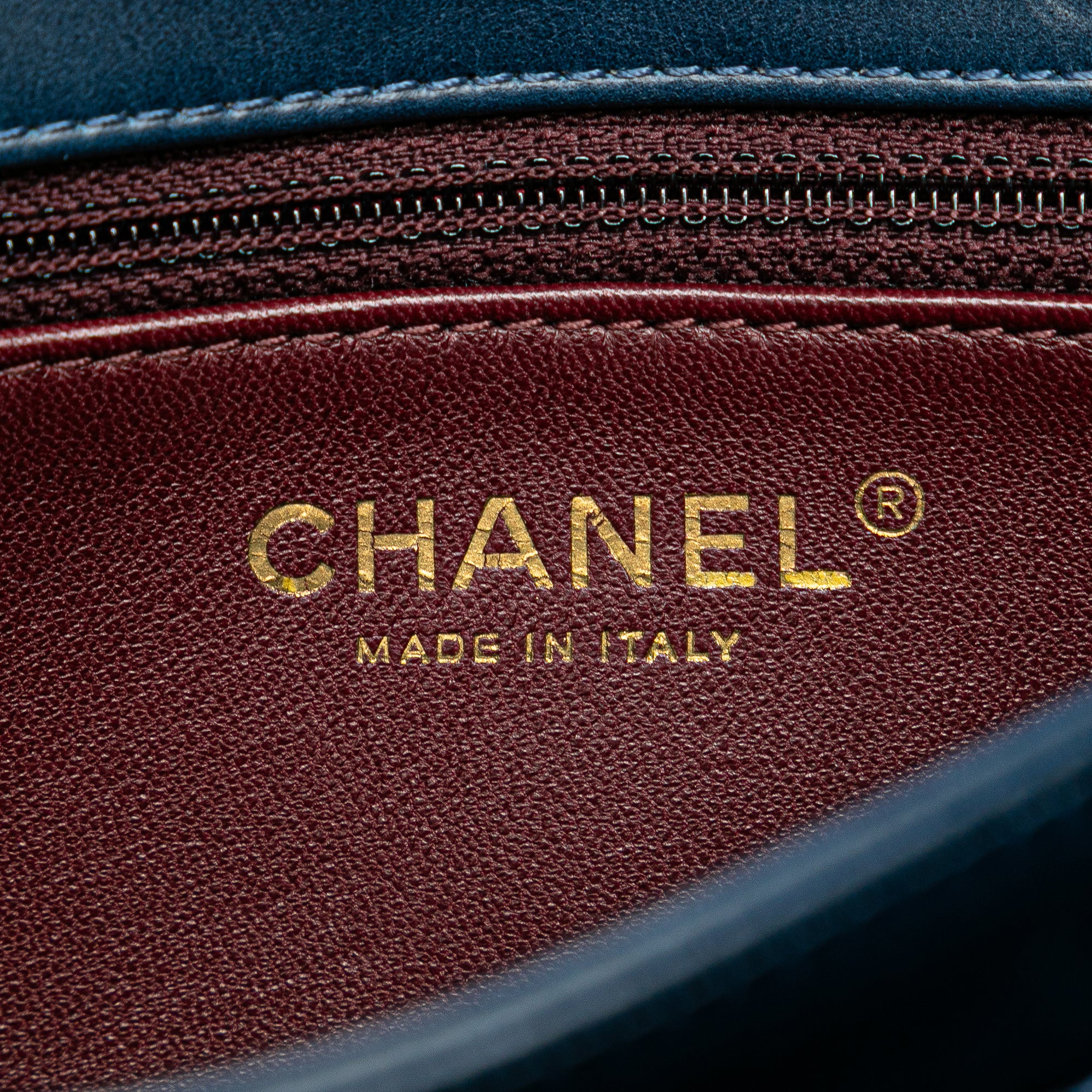 Small Quilted Calfskin Straight Lined Flap