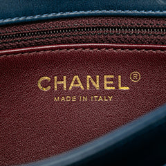 Small Quilted Calfskin Straight Lined Flap