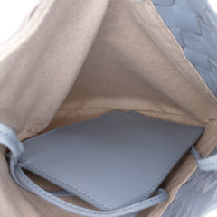 Small Nappa and Canvas Intrecciato Solstice Shoulder Bag