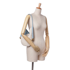 Small Nappa and Canvas Intrecciato Solstice Shoulder Bag