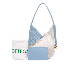 Small Nappa and Canvas Intrecciato Solstice Shoulder Bag