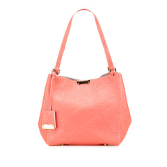 Small Embossed Grain Check Canterbury Tote