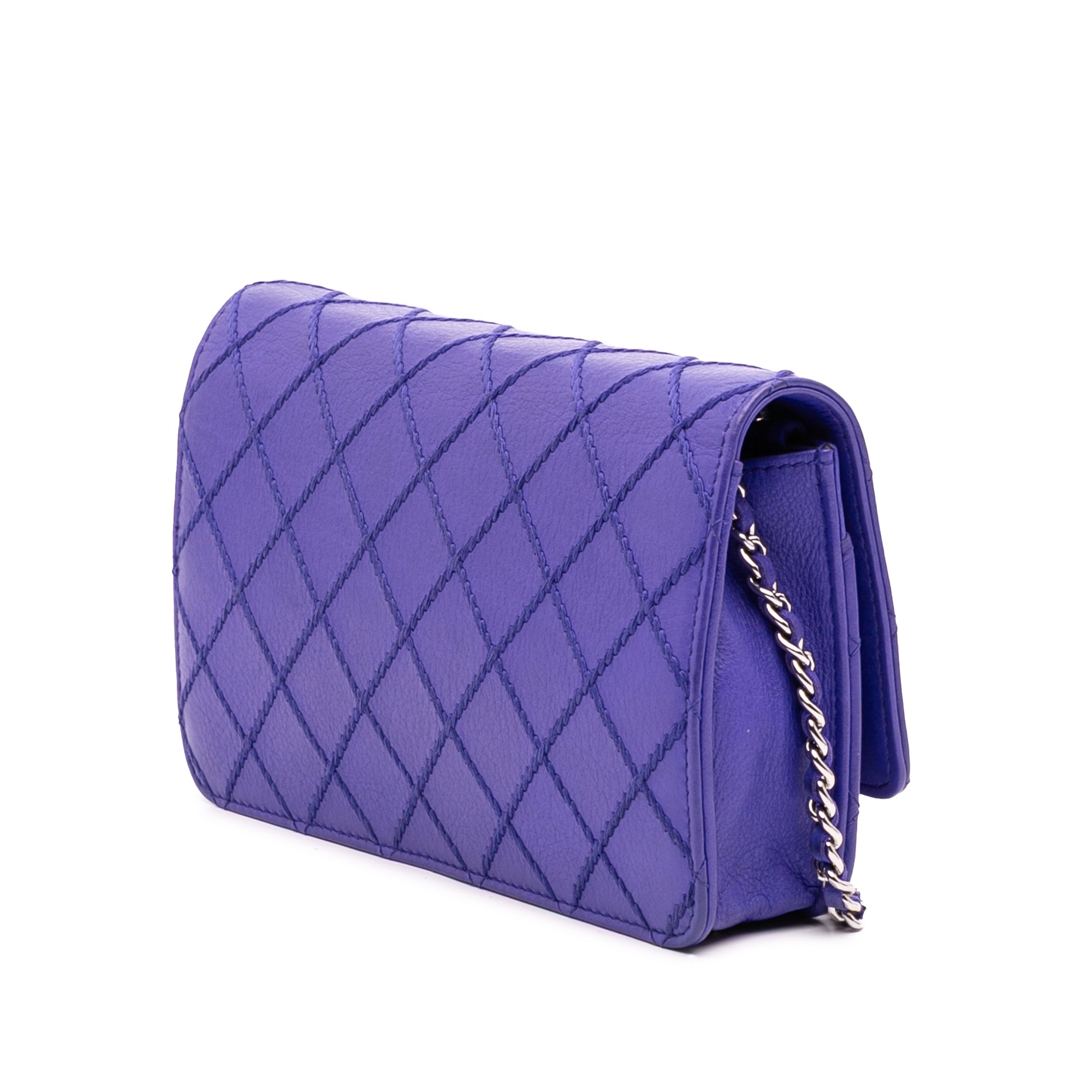 CC Quilted Calfskin Fancy Wallet On Chain