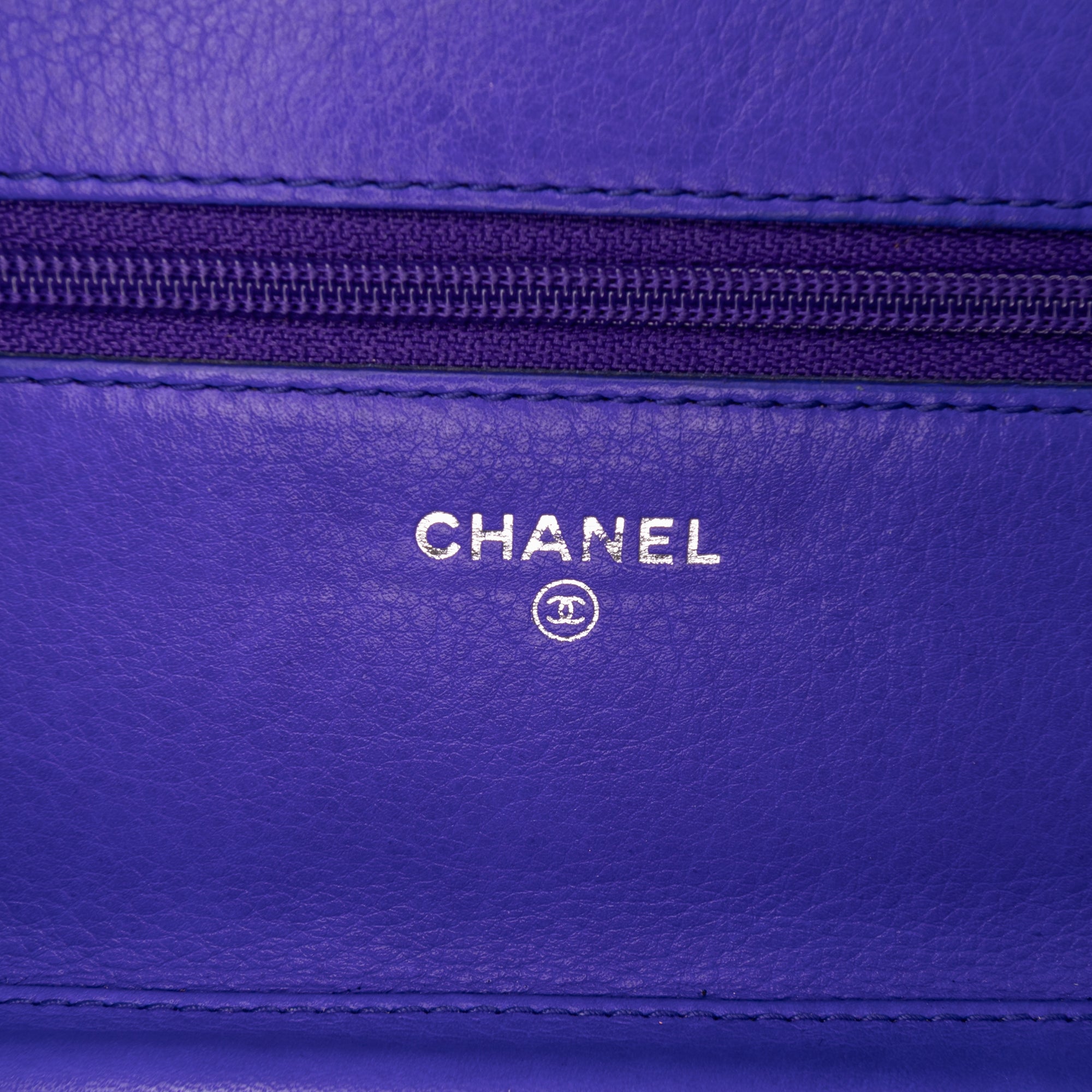 CC Quilted Calfskin Fancy Wallet On Chain