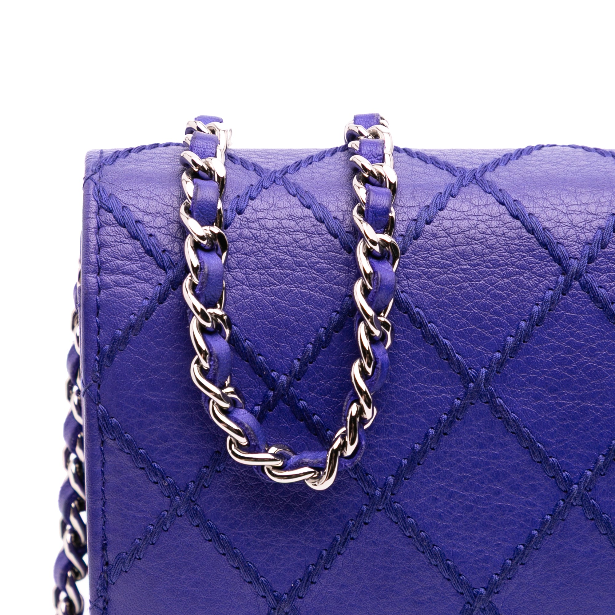 CC Quilted Calfskin Fancy Wallet On Chain