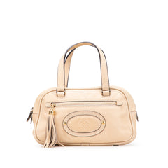 Mini Anagram Leather Tassel Handbag
