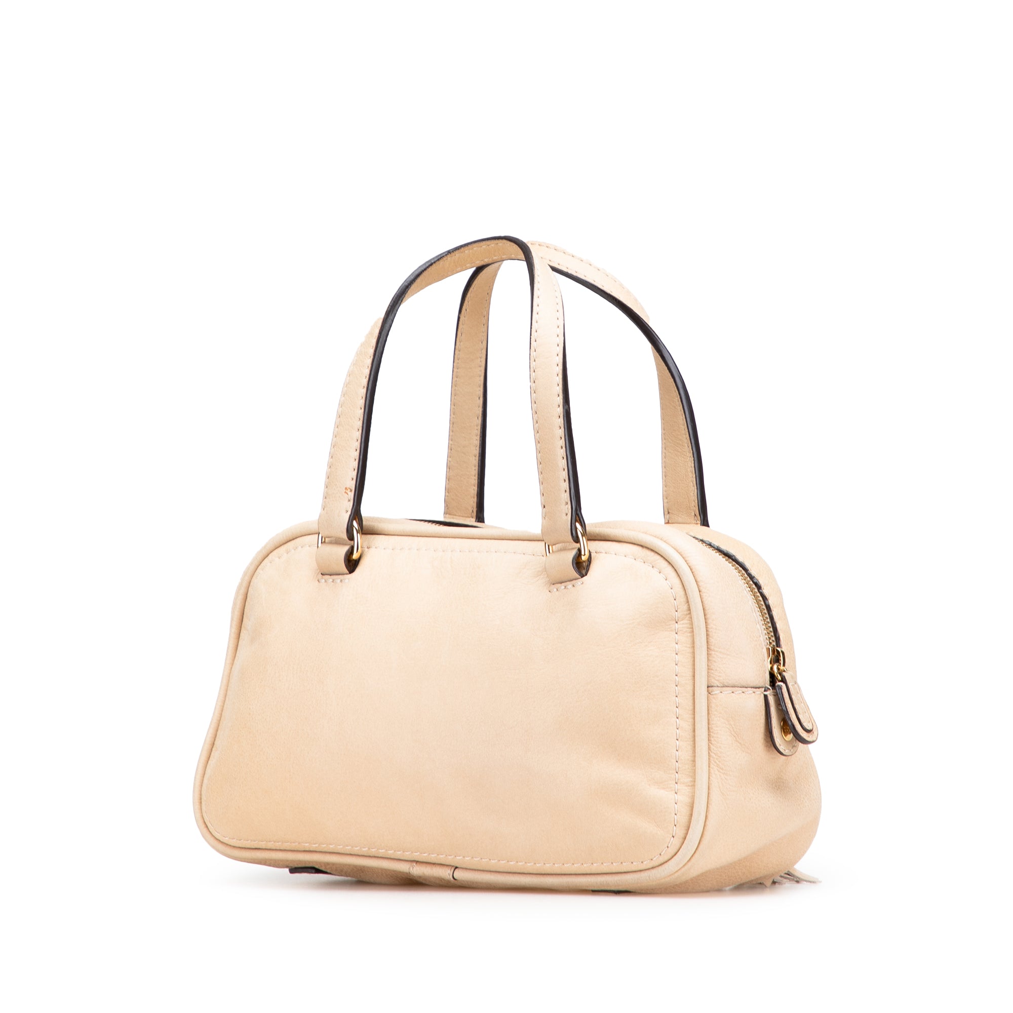 Mini Anagram Leather Tassel Handbag
