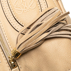 Mini Anagram Leather Tassel Handbag
