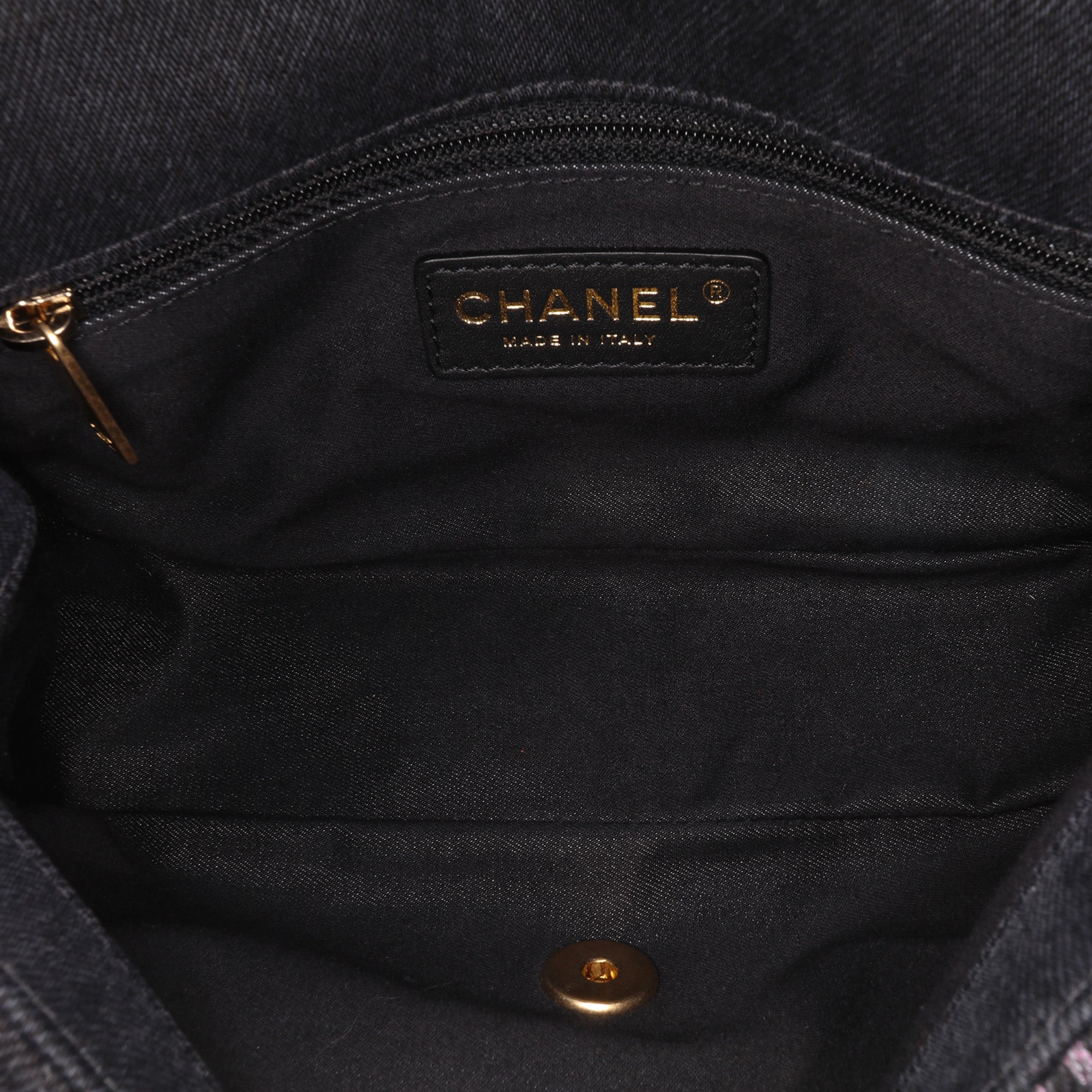 Mini Rectangular Quilted Denim Mood Flap