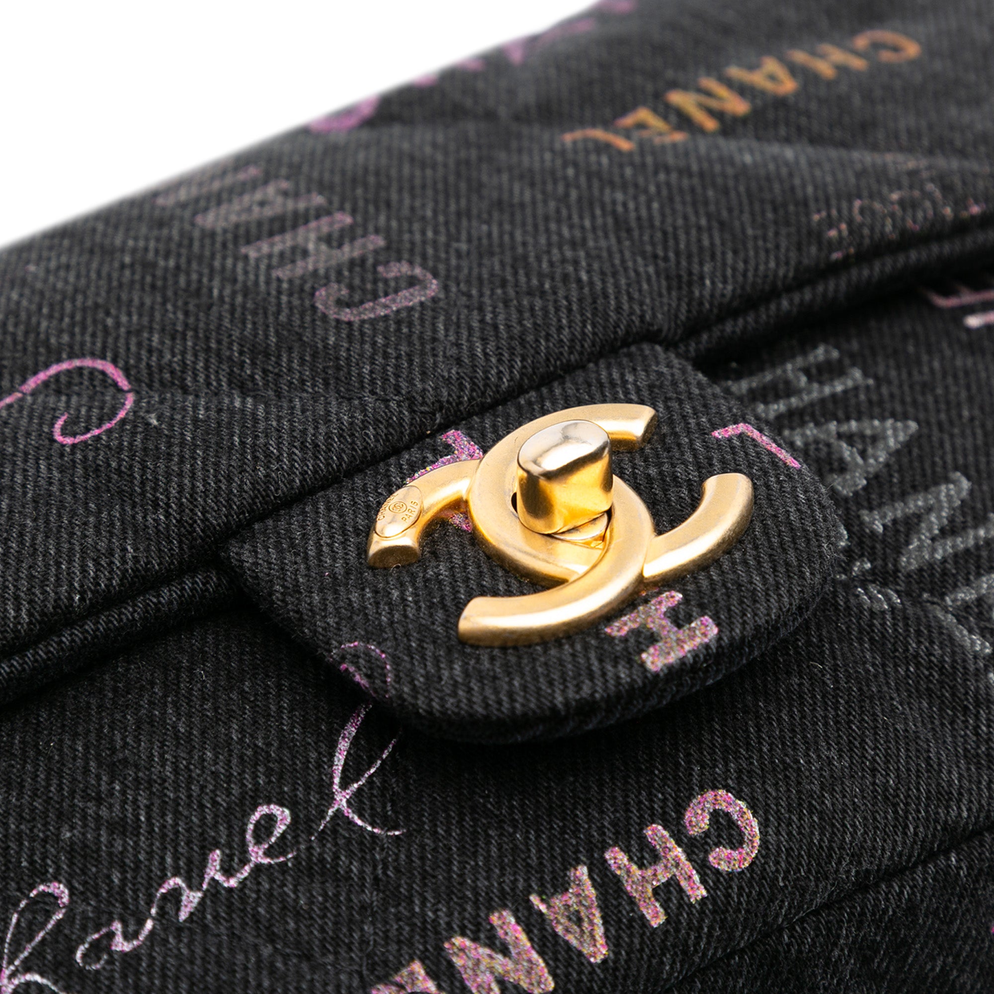 Mini Rectangular Quilted Denim Mood Flap