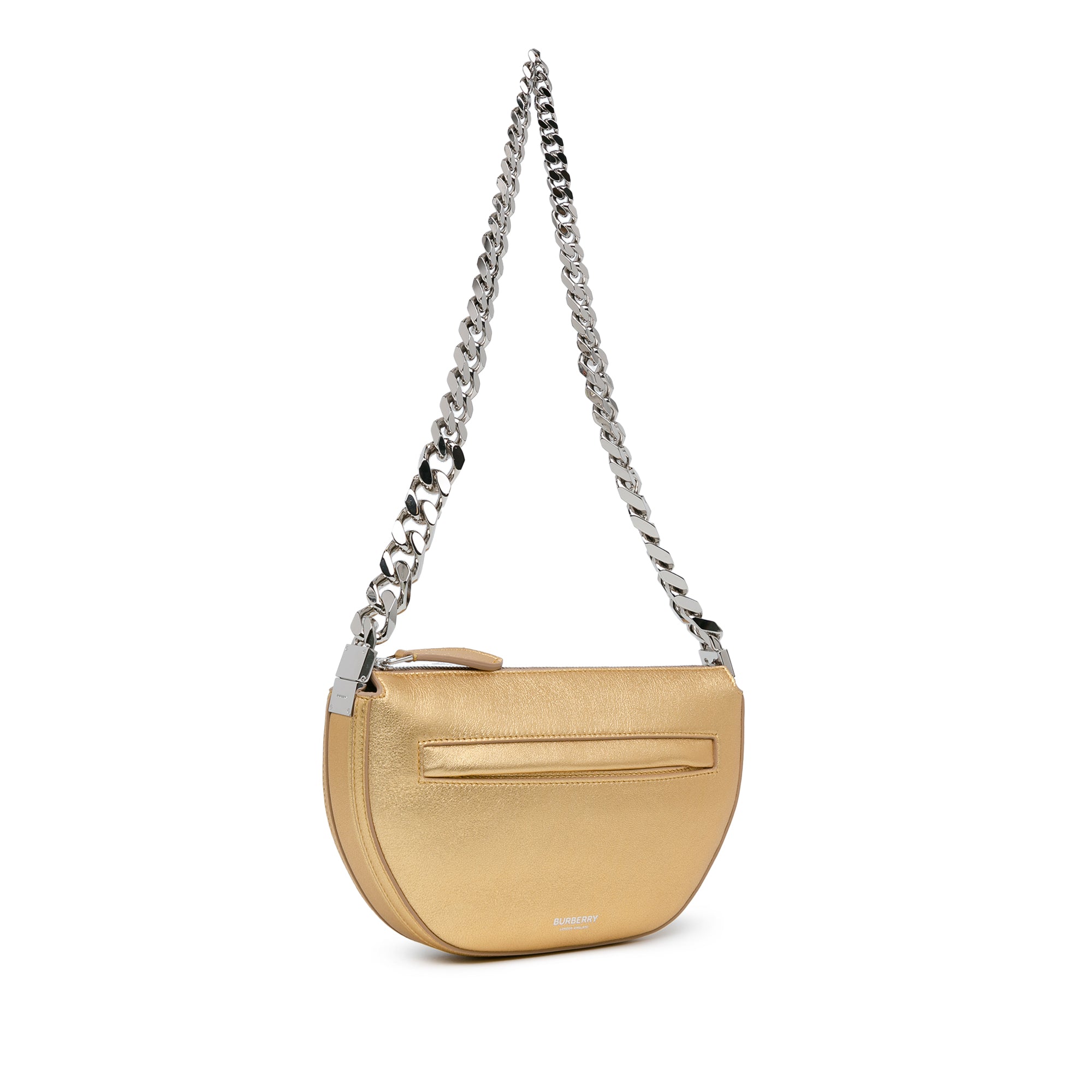 Mini Metallic Olympia Zip Chain Bag