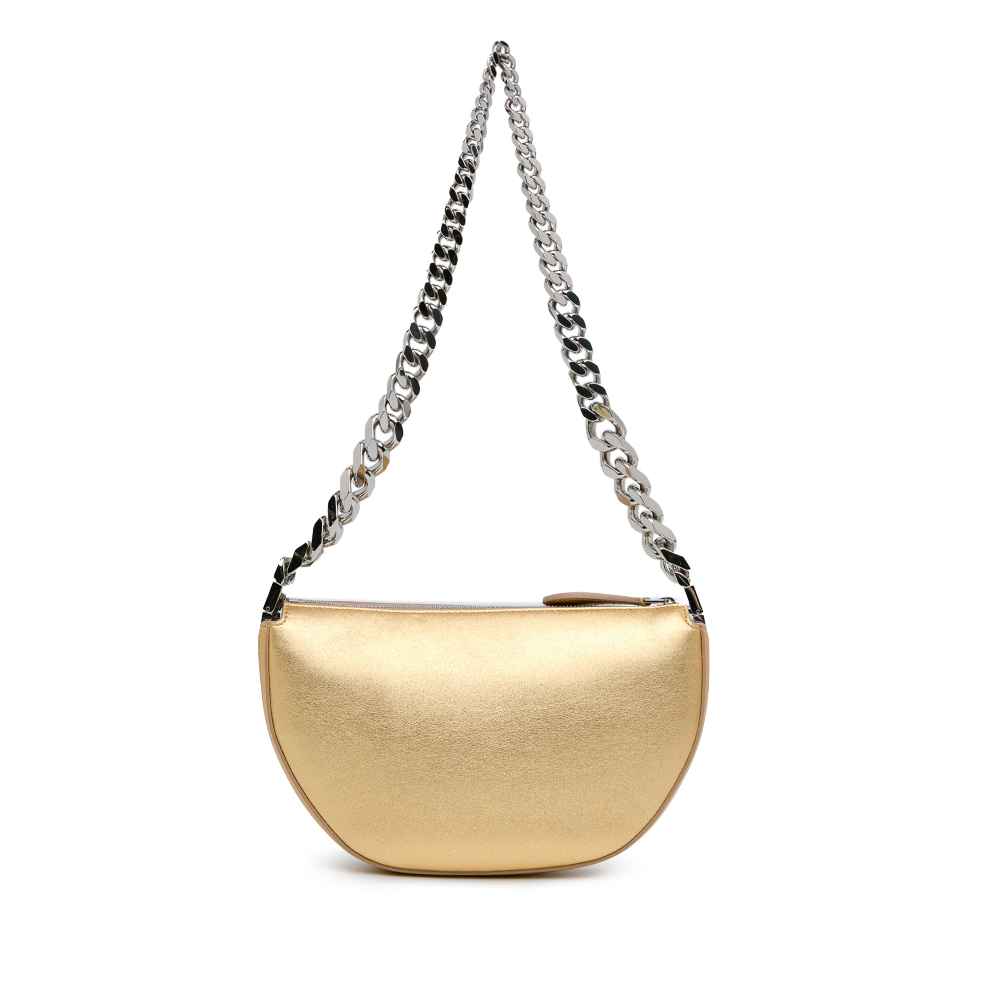 Mini Metallic Olympia Zip Chain Bag