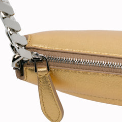 Mini Metallic Olympia Zip Chain Bag