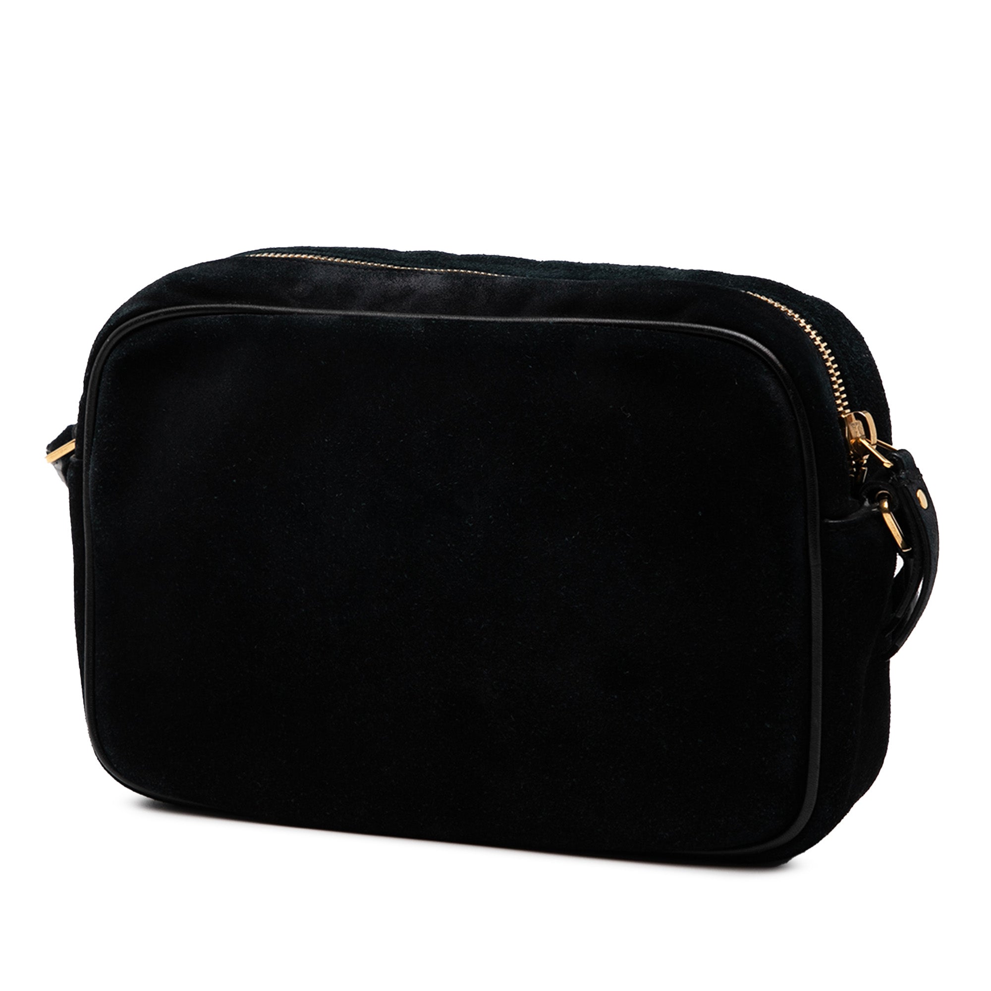Suede Crystal Monogram Lou Camera Bag