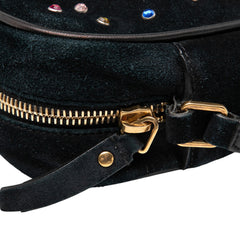 Suede Crystal Monogram Lou Camera Bag