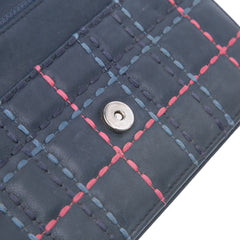 CC Square Stitched Calfskin Wallet on Chain