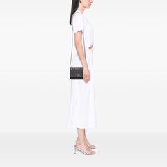 CC Square Stitched Calfskin Wallet on Chain