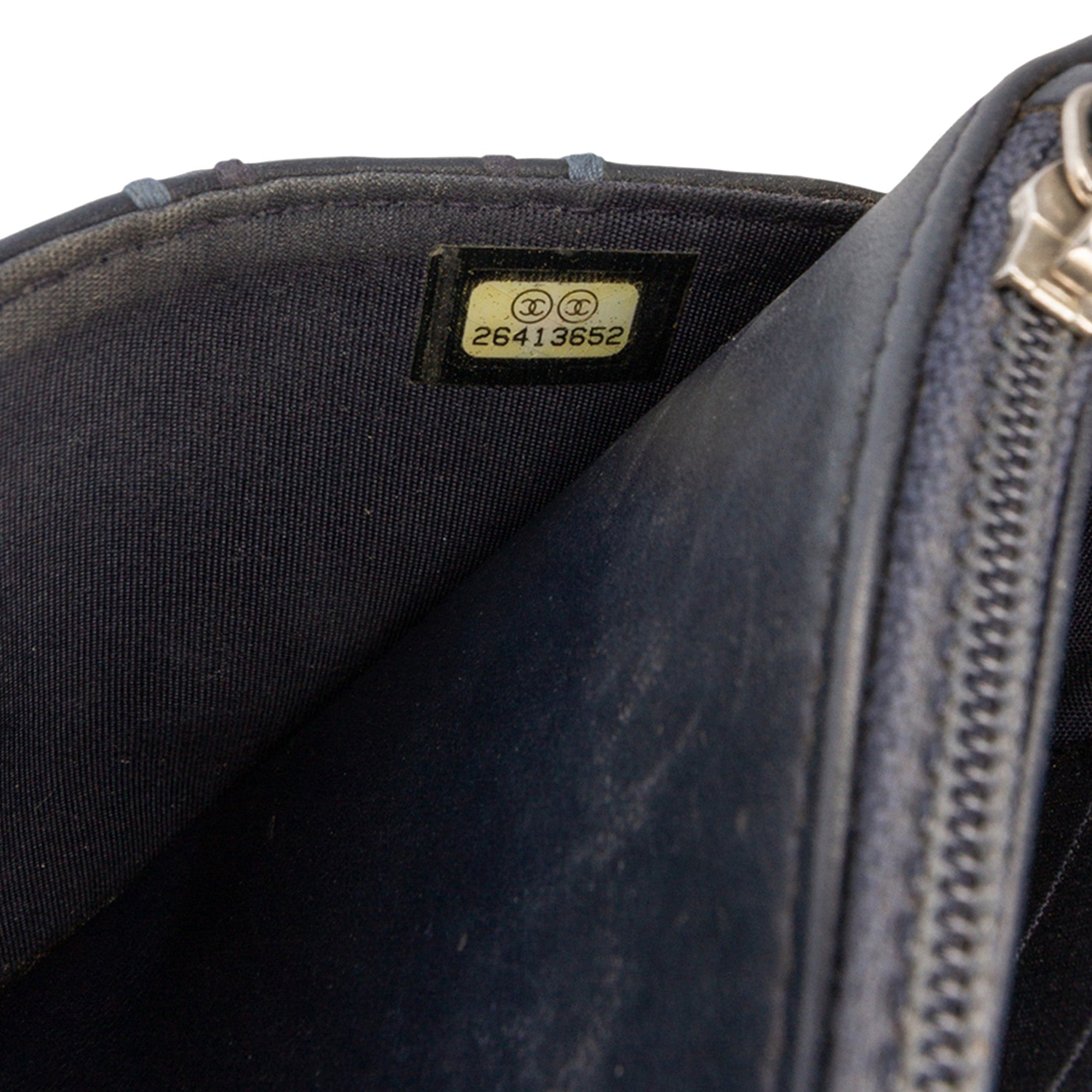 CC Square Stitched Calfskin Wallet on Chain